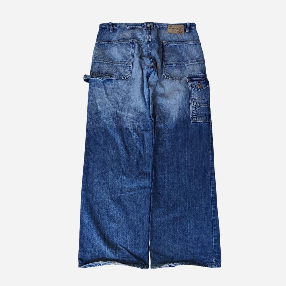 Y2K Shady Baggy Blue Denim Carpenter Jeans